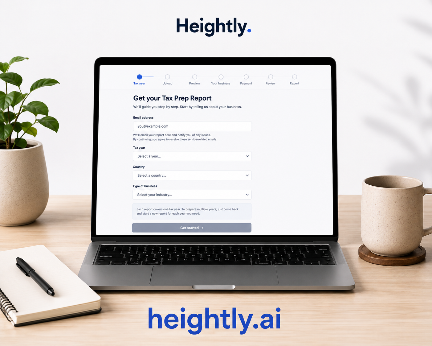 Bookkeeping for sole proprietors using Heightly for tax preparation